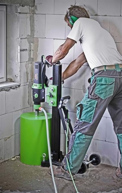 CS Unitec | EBM 352/3 PSV | Diamond Core Drill Motor with Vacuum & Anchor Stand for Reinforced Concrete. High Torque, 20 Amp, Drilling Capacity up to 14” Diameter (with Spacer) – Made in Germany