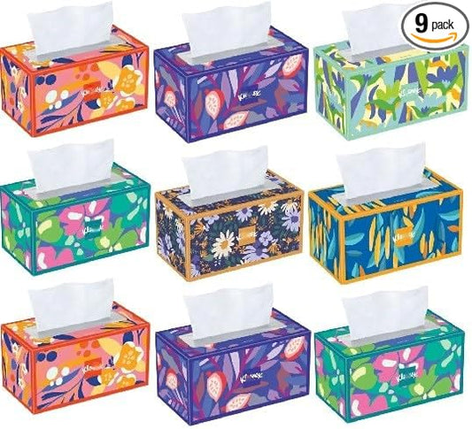 Trusted-Care Facial Tissues, 2-Ply, 9 Big Boxes (230 Tissues per Box, 2,070 Total) – Soft, Strong, and Absorbent – Unscented – Packaging May Vary