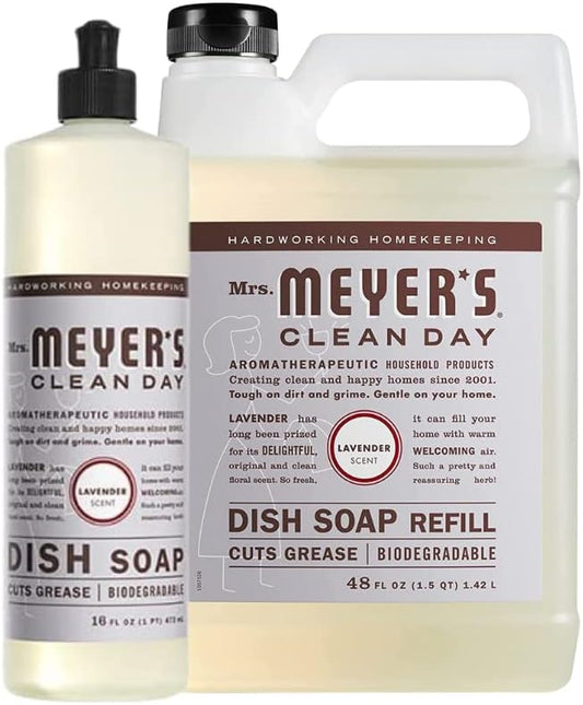 Mrs. Meyer's Dish Soap Variety Pack Scent 1 Dish Soap, 1 Dish Soap Refill, 1 CT