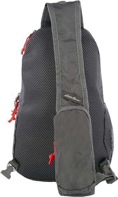 Eddie Bauer Stowaway Packable Sling Bag | Foldable | Travel | Outdoor | Lightweight | Compact | Everyday Carry | Ripstop Nylon | 10L - Dark Smoke
