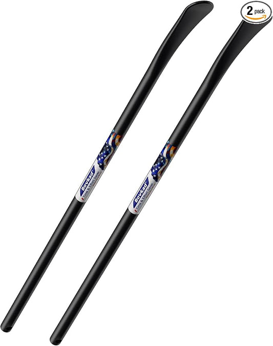 30" Heavy‑Duty Tubeless Truck Tire Iron Kit, 2‑Pack Oversized Solid‑Steel Mount/Demount Tire Spoons Bars, Rust‑Proof Anti‑Slip Grip-Essential Tire Removal Tool for Car, SUV & Truck(Black)