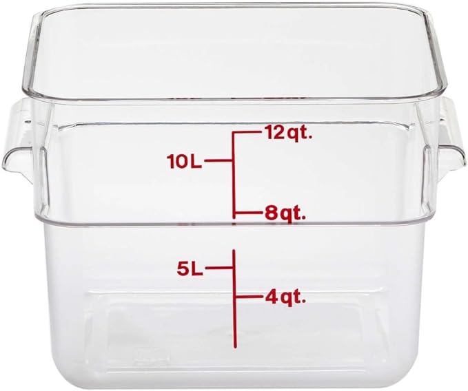 Cambro 12SFSCW135 Camwear Polycarbonate Square Food Storage container, 12 Quart