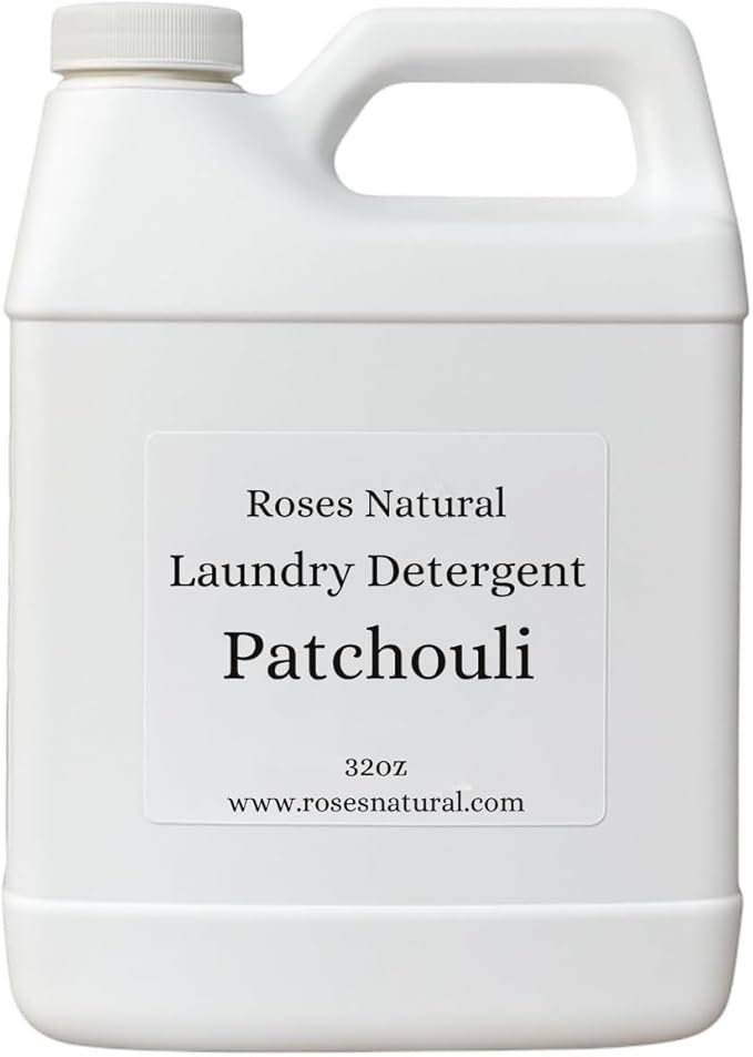 Patchouli Laundry Detergent, 32 oz, HE Compatible, Musky Patchouli Scented, Essential Oil, Hypoallergenic, Biodegradable, Made in the USA
