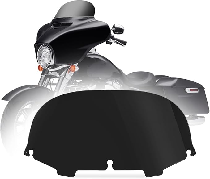 8" Windshield Windscreen for 1996-2013 Harley Davidson Touring Street Glide Electra Glide/Ultra Limited/Tri Glide FLHT FLHX FLHXS FLHTK, Black
