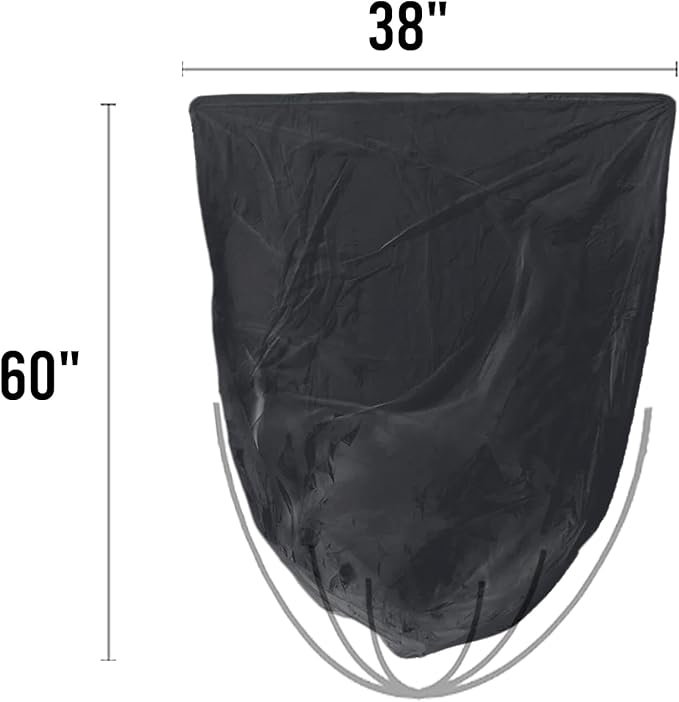 55-60 Gallon Trash Bags, 50 Count Bulk, Black Heavy Duty Garbage bags, Multi-purpose Trash Can Bin Liners for home Commercial, Outdoor, Construction, Industrial, Lawn, Leaf