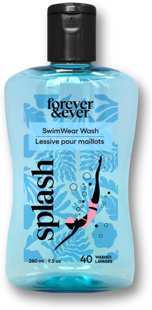 Splash All Natural Laundry Detergent, Liquid Laundry Detergent, Chlorine Neutralizer Swimsuit Wash, Hypoallergenic, Gentle & Color Safe Formula, High Efficiency (HE) Compatible Wash, 9.5 fl oz, 1 Pack