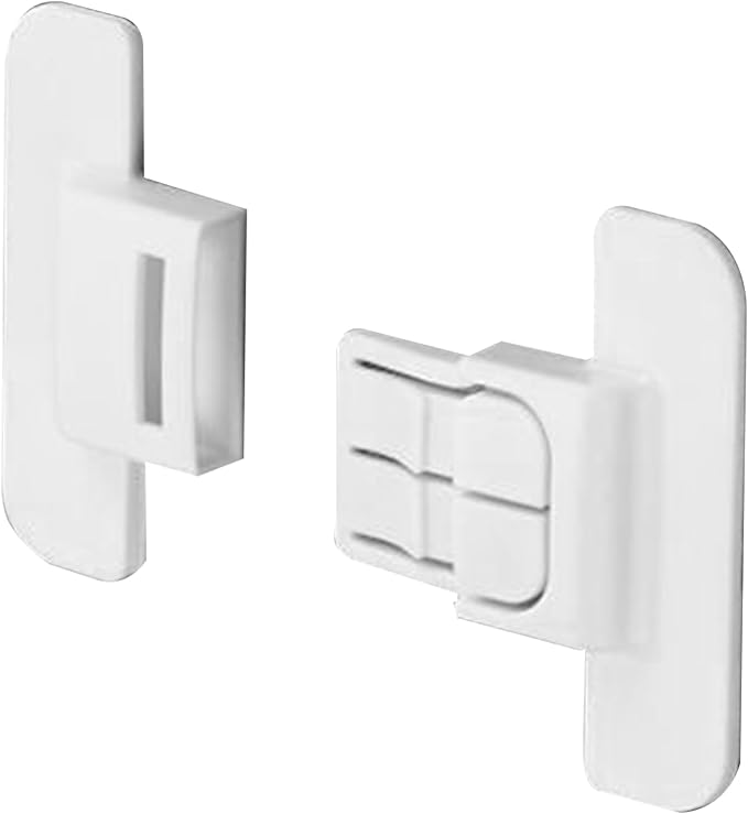 Refrigerator Lock - Self-Adhesive Fridge Door Lock for Safety | Fixed Buckle for Glass Metal Surfaces, Childproof Anti Open Protection, Home Kitchen Cabinet RV Security for Kids & Adults
