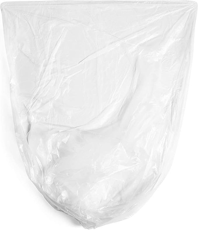 Aluf Plastics High Density Trash Bags, 33 Gallon, 1000 Count, 16 Micron (eq), 33" x 40", Clear, for Bathroom, Office, Industrial, Commercial, Janitorial, Municipal, Recycling