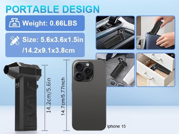 Electric Air Duster – 180000 RPM Compressed Air Blower for Keyboard, PC, Electronics – Reusable Cordless Dust Cleaner with USB-C Fast Charging