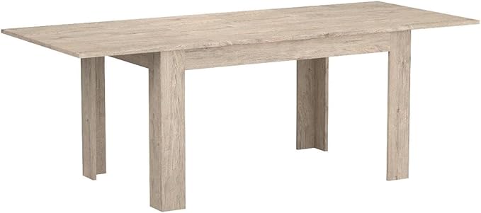 Mobili Fiver, Easy, Extendable Dining Table, 55,1(86,6) x35,4 in, Oak, for 6-8 People, Expandable Dining Table for Kitchen, Italian Furniture