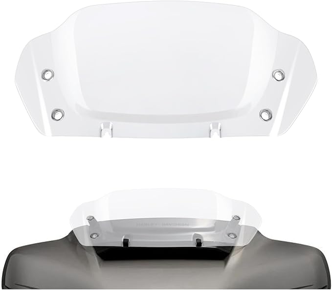 8" Wave Windshield, Windscreen Wind Splitter Compatible for Harley Davidson Street Glide FLHX 2024-2025, CVO Street Glide FLHXSE 2023-25, FLHXU 2025, Clear