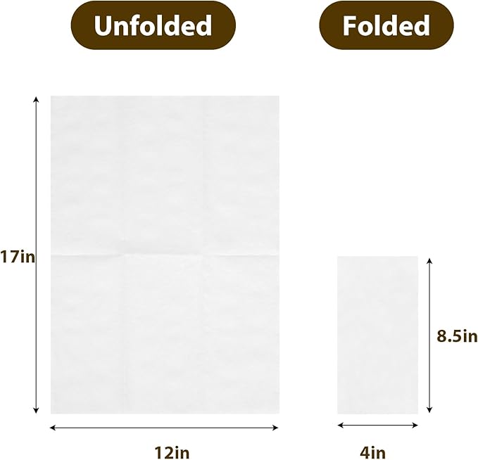 Moretoes 300 Pack Disposable Paper Hand Towels for Bathroom, Linen-Feel 12" x 17" Single-Use Bathroom Napkins for Guests, Disposable Cloth-Like Hand Tissue Paper