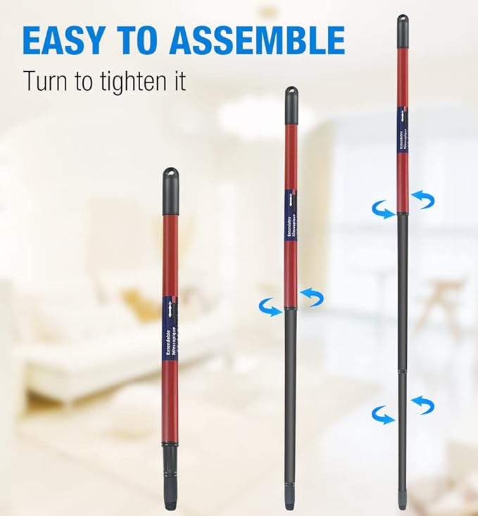 MREO O-Ceda Mop Handle Replacement for O-ceda Spin Mop Handle 1pcs Base 2pcs