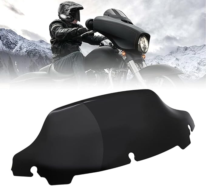 AUTOVIC 7" Black Wave Windscreen Windshield For Harley Touring Electra Street Glide Ultra Limited Trike Tri Glide Ultra Classic FLHT FLHX FLHXS FLHTK 2014-2019
