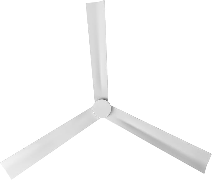 White Ceiling Fan No Light with Remote, Modern DC Motor Ceiling Fans without Lights for Bedroom, Reversible Quiet Indoor Outdoor Ceiling Fans for Patios Living Room, 6 Speeds, Timer, 50 Inch