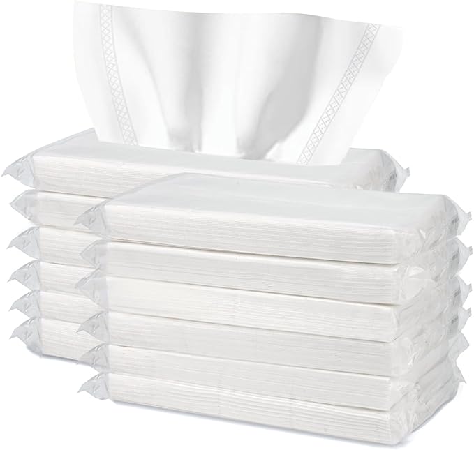 Car Tissue Refill, 12 Packs 600 Sheets, Disposable Soft Facial Tissues, Travel Size Pack for Car Visor Tissue Holder or Purse, 50 Sheets per Pack