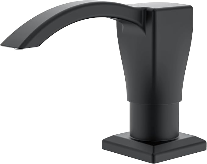 Ultimate Unicorn Kitchen Sink Soap Dispenser, Built in Soap Dispenser for Kitchen Sink, Under Sink Soap Dispenser Matte Black, ABS Plastic, with 13 Ounce Soap Bottle, U-SD001B