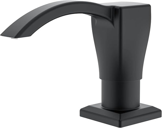 Ultimate Unicorn Kitchen Sink Soap Dispenser, Built in Soap Dispenser for Kitchen Sink, Under Sink Soap Dispenser Matte Black, ABS Plastic, with 13 Ounce Soap Bottle, U-SD001B