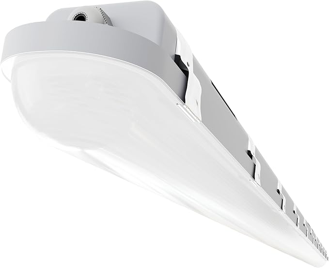 8FT LED Vapor Tight Light 120W/100W/80W,3000K/4000K/5000K CCT Selectable 18000lm (150W Eq.) IP66 Waterproof Outdoor Shop Light LED Vapor Proof Fixture for Car Wash, Parking Lot, Garage 1-Pack