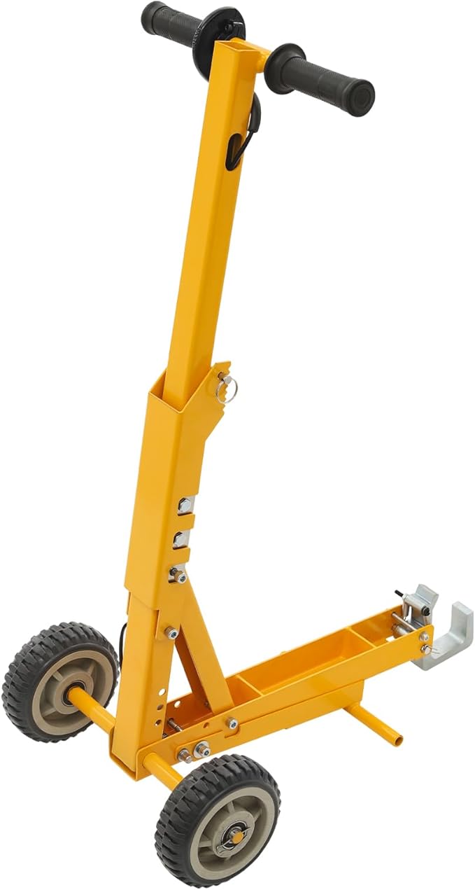 Lawn Mower Lift | Turn Mower Lift with Foot Assist Pedal | Push Mower Jack -Lift Most Mowers | 800LBS Capacity | for Garden Tractors, Lawn Mowers | Yellow