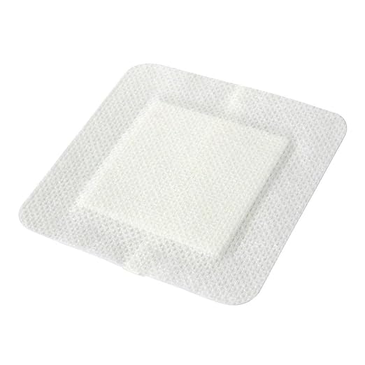 Medline Bordered Gauze, 6" x 6" Adhesive Island Wound Dressing, Sterile, 15 Count