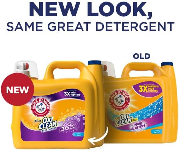 Arm & Hammer Plus OxiClean Odor Blasters Fresh Burst, 160 Loads Liquid Laundry Detergent, 208 Fl oz