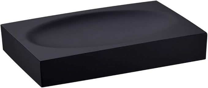 Black Resin Soap Dish Bathroom Home, Black Soap Saver Soap Holder Bathroom or Shower for Kitchen Modern Accessory