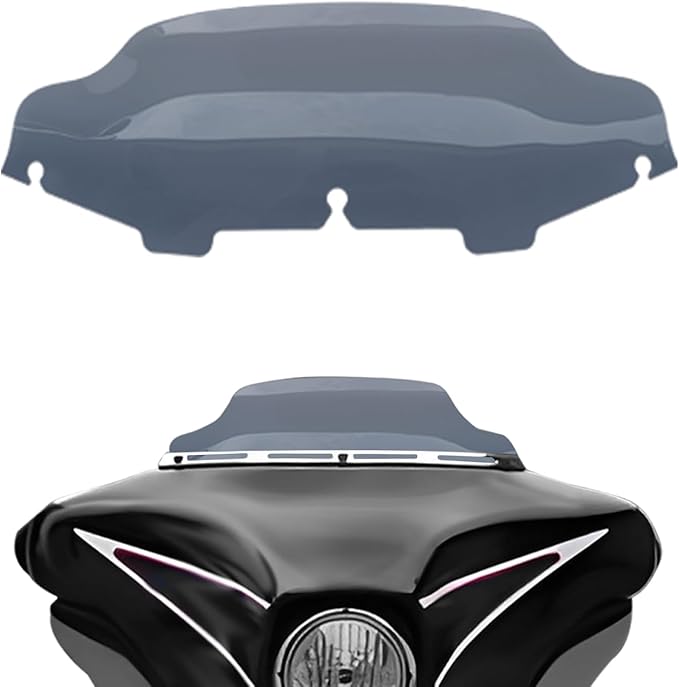 6" Windshield Windscreen Compatible for Harley Touring Electra Street Glide FLHX FLHT 1996-2013 (Smoke, 6")