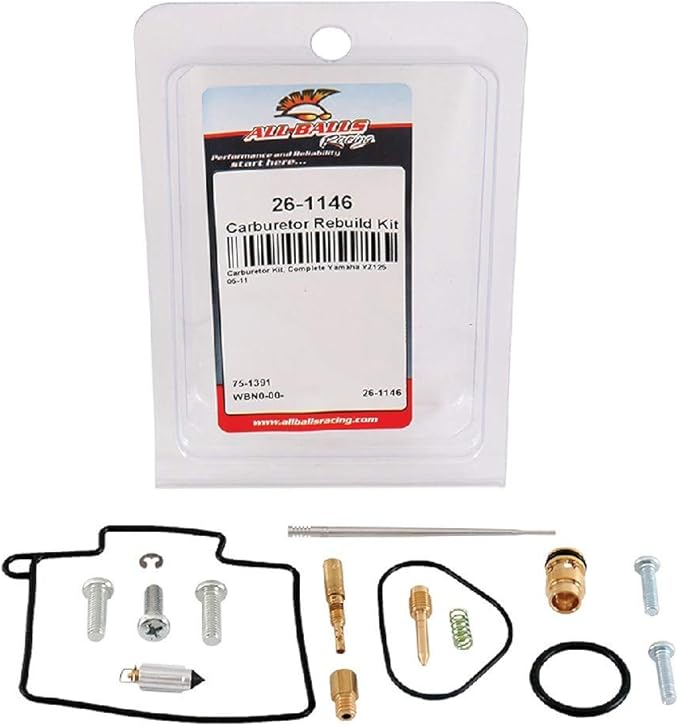 All Balls 26-1146 Carburetor Repair Kit (26-1146 Yamaha YZ125 2006-2011)