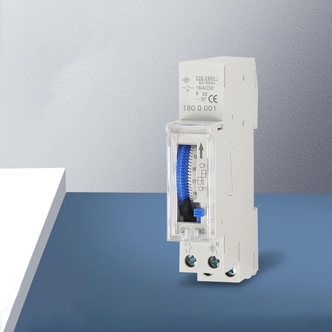 Mechanical Timer, SUL180A Mechanical Timer, 15 Minute Analog Timer Switch with Power Outage Memory & DIN Rail Mount For Various Electrical Applications