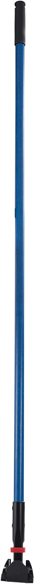 Matthew Cleaning Commercial Quick-Change Dust Mop Handle with Clip-on Metal Gripper for Heavy Duty Mop Head Replacement Holder, Fiberglass Handle 60 inch 12packs-Blue