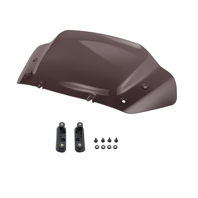 10" Wave Windshield Windscreen Wind Splitter Compatible for Harley Street Glide FLHX, CVO Street Glide FLHXSE 2023 2024 (Smoke)