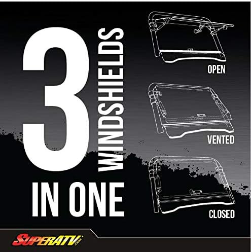 Super ATV Polaris Ranger Mid-Size Scratch Resistant Flip Windshield