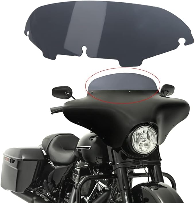 Smoke 4.5" Windshield Windscreen Compatible for 1996-2013 Harley Davidson Touring Street Glide Electra Glide FLHT FLHTCU Ultra Classic Glide FLHX FLHTK Tri Glide 96-13