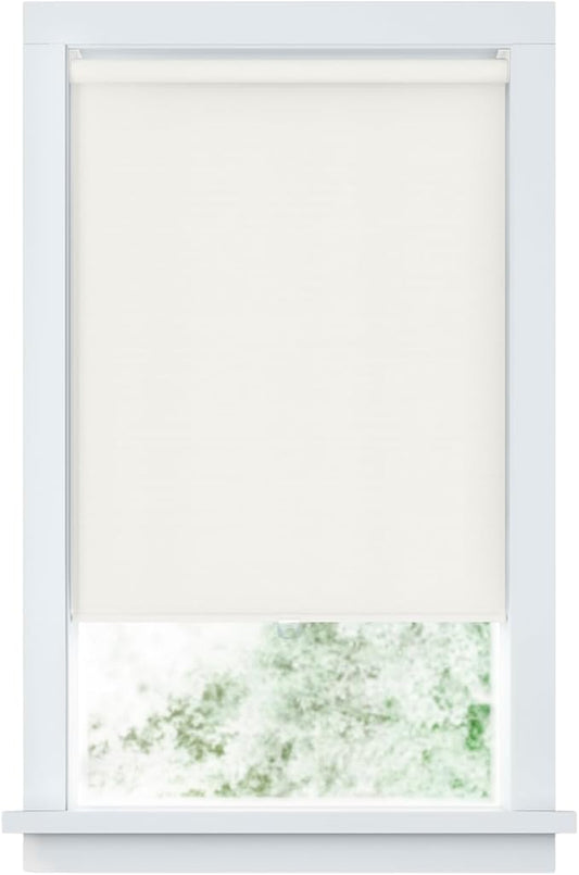 LEVOLOR Basics Cordless Fabric Roller Shade, Easy to Install Blackout Shades for Windows, Neutral White, Fits up to 31” Width and 72” Length, Home Solution for Any Space or Room Decor