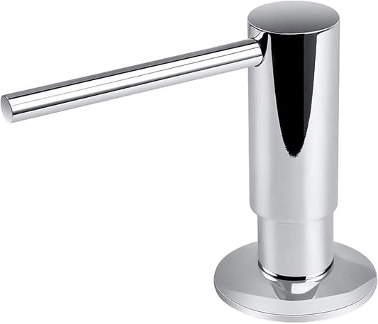 Samodra Sink Soap Dispenser, Metal Pump Head Liquid Lotion Countertop Kitchen Bathroom Soap Dispenser with 12 OZ PET Bottle
