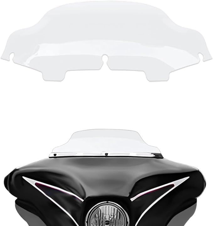 6" Windshield Windscreen Compatible for Harley Touring Electra Street Glide FLHX FLHT 1996-2013 (Clear, 6")