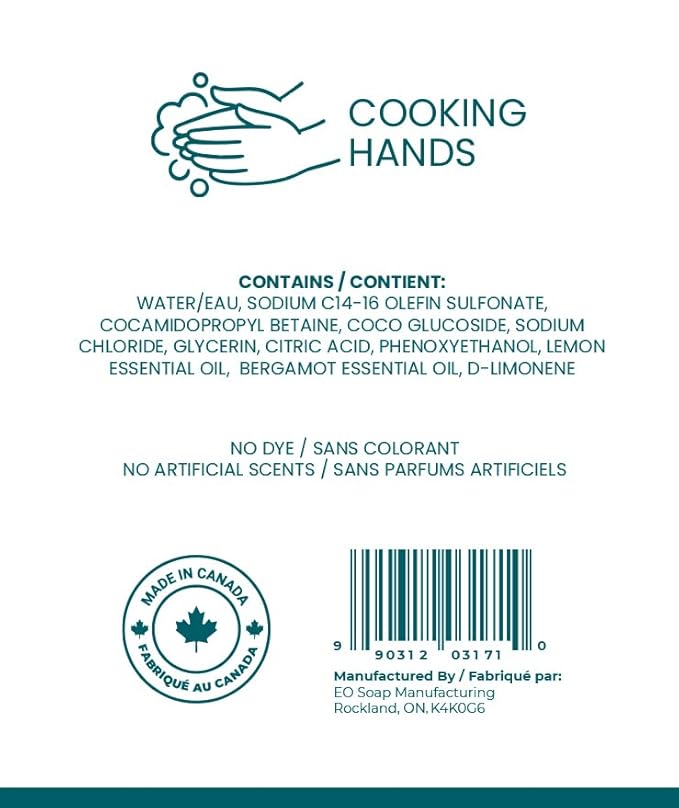 Bloom & Bōde Luxury Liquid Hand Soap - Natural Scented Hand Wash - Gentle Hand Soap with Essential Oils - Fancy Handsoap for Kitchen - Moisturizing Hand Soap, Cooking Hands Scent, 16.9oz