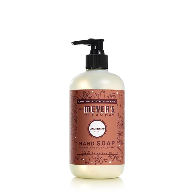 Mrs. MEYER'S CLEAN DAY Variety, 2 Liquid Hand Soap 12.5 OZ, 1 Liquid Dish Soap, 16 FL OZ, 1 CT (Gingerbread)