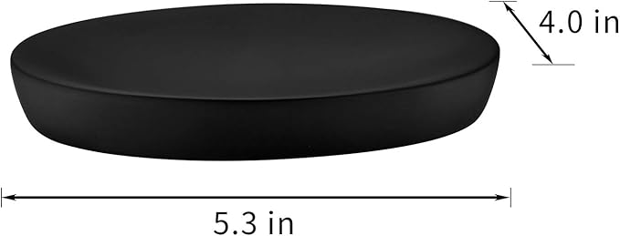 Matte Black Soap Dish Holder Matte Soap Dish,Soap Holder for Bathroom Kitchen Wash Room Vanity to Place Soap, Sponges, Small Jewelry Tray Storage and so on.(Black)
