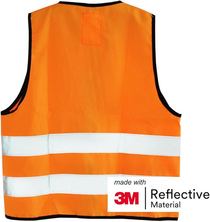 Salzmann Children's High Visibility Vest - Reflective Safety Vest with Zipper - Made with 3M Reflective Material