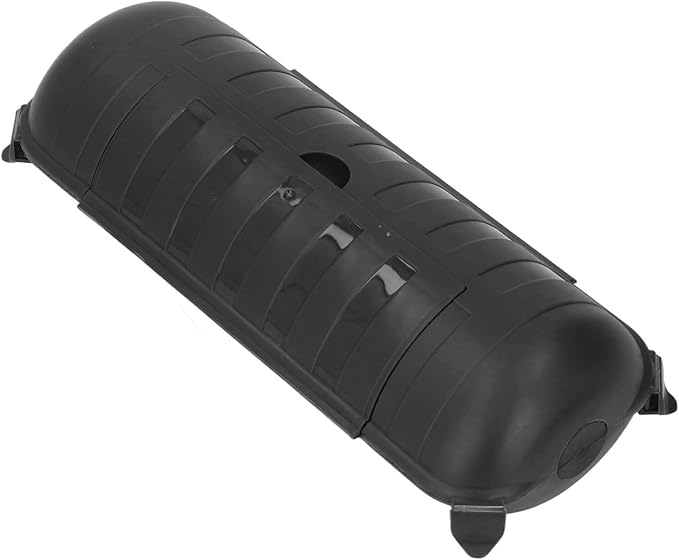 Extension Cord Safety Cover Box with Double, Protects Against Accidental Power Outages, Suitable for AWG12-16 Cables, Ideal for WiFi Control LED Light (Black)