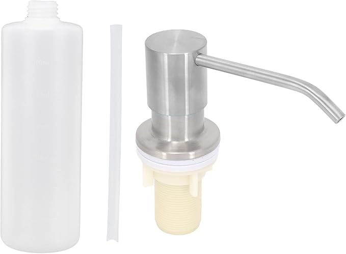 Sink Soap Dispenser, 300ml Built in Kitchen Sink Soap Dispenser Refillable Reusable Countertop Soap Liquid Bottle for Kitchen Sink