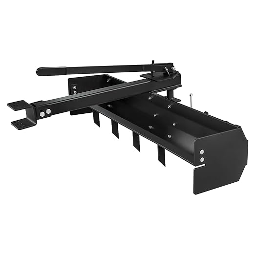 Tractor Sleeve Hitch Tow Behind Box Scraper with Screws and Pins, Scraper Steel Powder Black Coated, Fit for ATV UTV, for Gravel, Snow, Landscaping and Other Uses,42"
