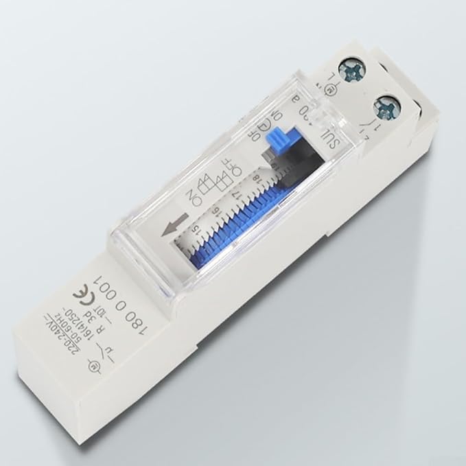 Mechanical Timer, SUL180A Mechanical Timer, 15 Minute Analog Timer Switch with Power Outage Memory & DIN Rail Mount For Various Electrical Applications