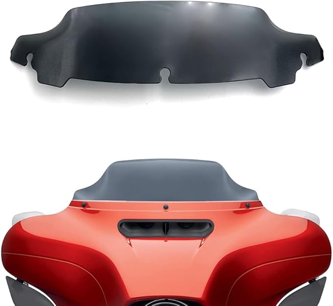 IZX Motorcycle Accessories 4.5" Windshield Fairing Windscreen Cover For Harley Touring Street Electra Glide Ultra Limited FLHX Tri Glide Ultra 2014-2022 2023 (smoked)