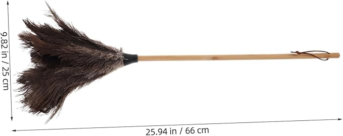 Handle Brush with Nonslip Matte Finish Large Surface Gentle Dust Brush for Home Office Car Cleaning Traditional Household Dusting Broom
