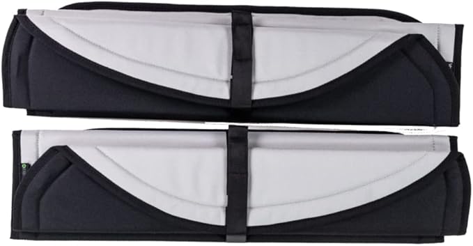 VanEssential Insulated Magnetic Blackout Rear Door FULL Plastic Window Covers (Pair) Compatible with Mercedes-Benz VS30 (Van Years 2019 to Current) - Cool Gray