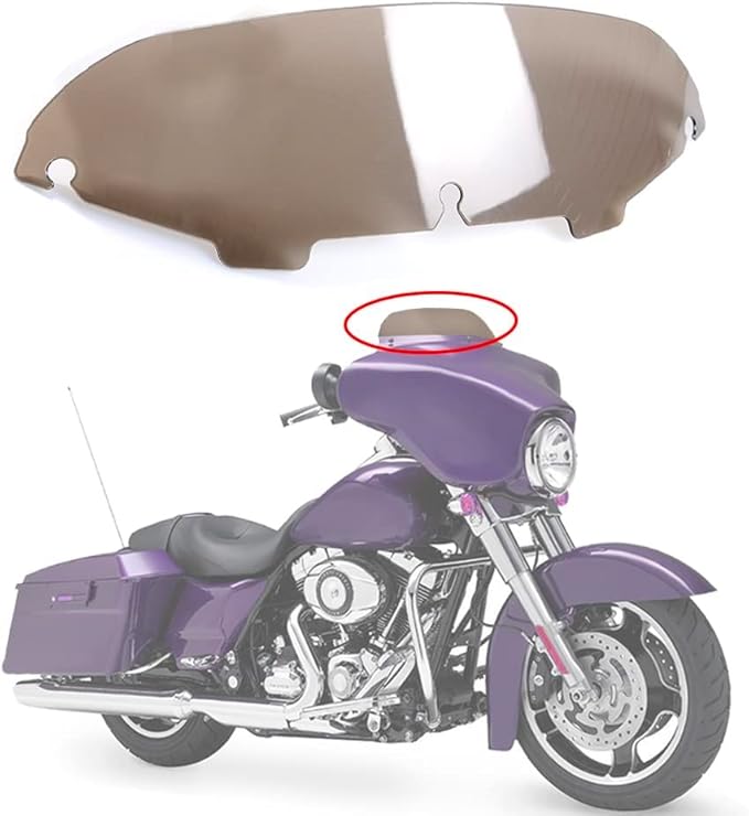 WYNMOTO 4.5" Tint Windshield Windscreen Compatible for 1996-2013 Harley Davidson Touring Street Glide Electra Glide FLHT FLHTC FLHX 96-13