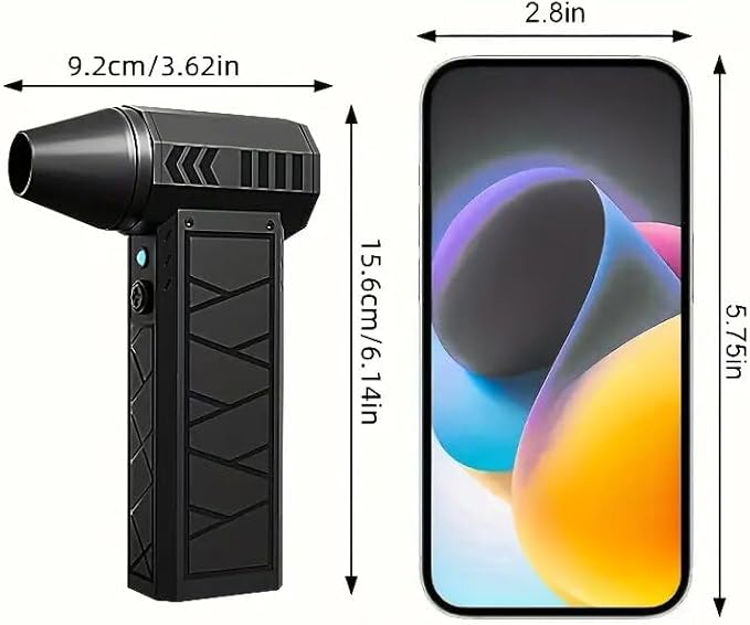 Electric Air Duster, 130000RPM Powerful Compressed Air Duster,4-Speed Adjustable Mini Blower with LED Light, Rechargeable Duster Blower for Computer, Keyboard, Car, Home Cleaning